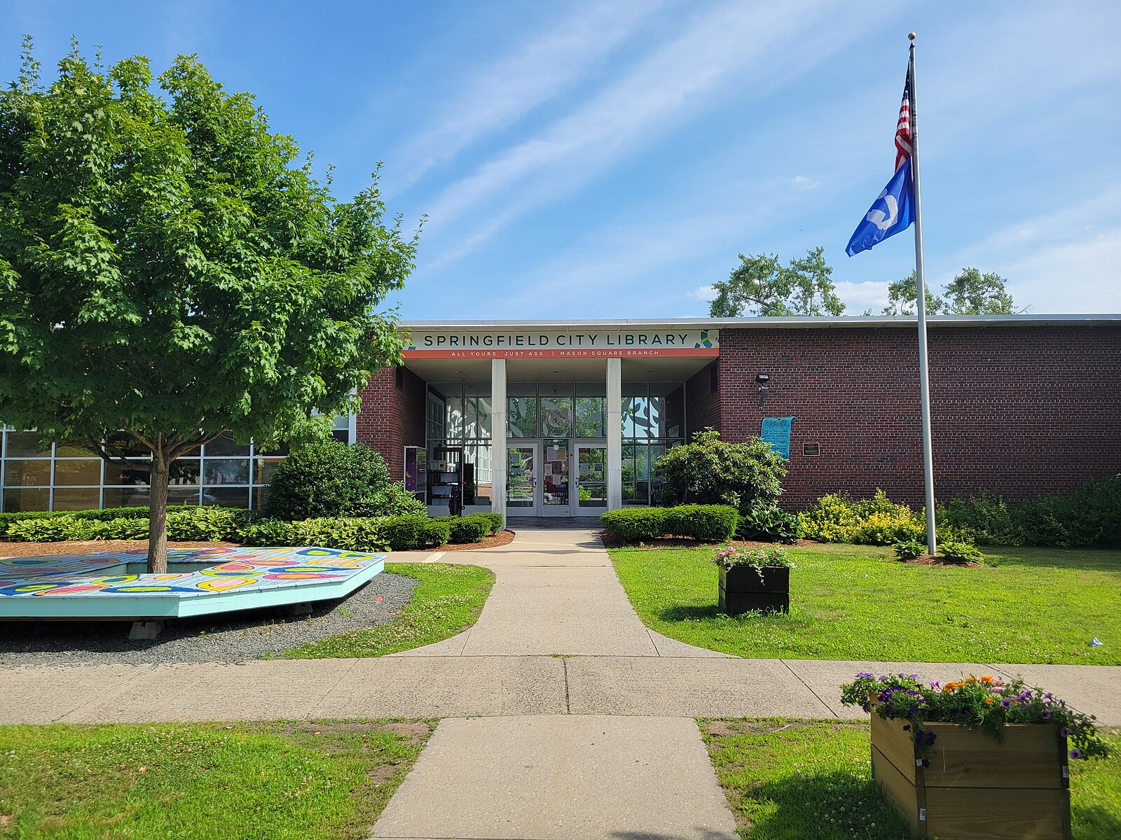 Exterior of Mason Square Branch Library on State Street